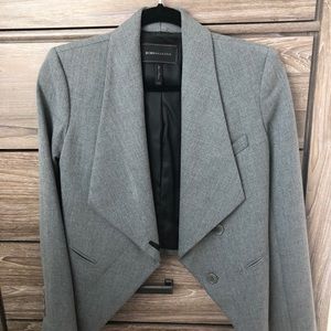 BCBGMAXAZRIA Grey Heather Asymmetrical Jacket